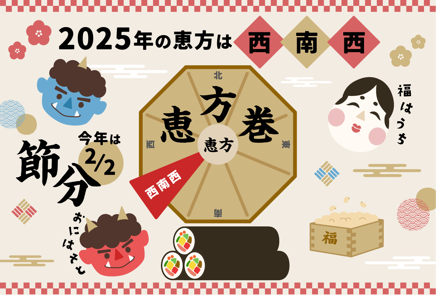 恵方巻き・方角・2025